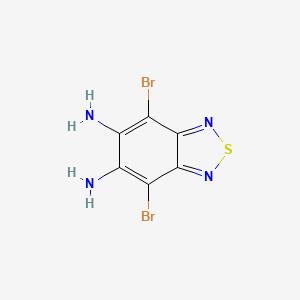 molecular formula C6H4Br2N4S B1429116 4,7-Dibromobenzo[c][1,2,5]thiadiazole-5,6-diamine CAS No. 141215-32-9