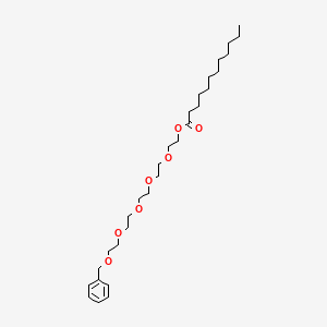 molecular formula C29H50O7 B14291165 16-Phenyl-3,6,9,12,15-pentaoxahexadec-1-yl laurate CAS No. 125109-54-8