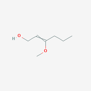 molecular formula C7H14O2 B14291178 3-Methoxyhex-2-en-1-ol CAS No. 112698-02-9