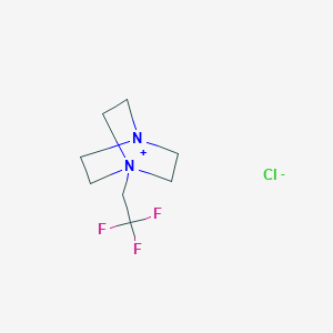 molecular formula C8H14ClF3N2 B14291200 1-(2,2,2-Trifluoroethyl)-1,4-diazabicyclo[2.2.2]octan-1-ium chloride CAS No. 112498-70-1