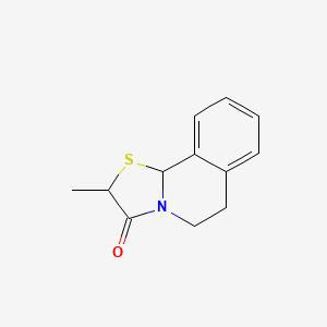 molecular formula C12H13NOS B14291232 2-Methyl-6,10b-dihydro-5H-[1,3]thiazolo[2,3-a]isoquinolin-3(2H)-one CAS No. 119198-95-7