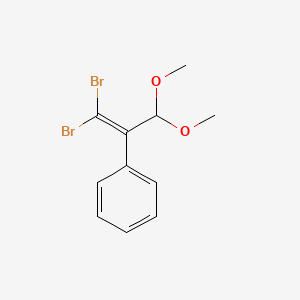 molecular formula C11H12Br2O2 B14291250 (1,1-Dibromo-3,3-dimethoxyprop-1-en-2-yl)benzene CAS No. 116245-76-2