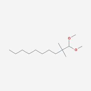 molecular formula C14H30O2 B14291275 1,1-Dimethoxy-2,2-dimethyldecane CAS No. 113138-63-9