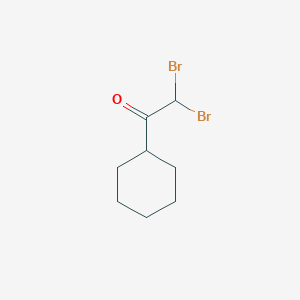 molecular formula C8H12Br2O B14291276 2,2-Dibromo-1-cyclohexylethan-1-one CAS No. 112741-18-1