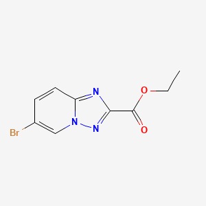molecular formula C9H8BrN3O2 B1429130 6-溴-[1,2,4]三唑并[1,5-a]吡啶-2-羧酸乙酯 CAS No. 1427376-40-6