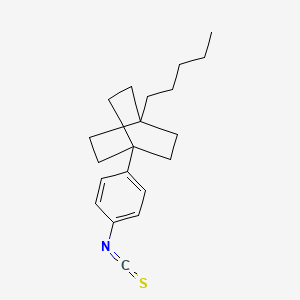 molecular formula C20H27NS B14291307 1-(4-Isothiocyanatophenyl)-4-pentylbicyclo[2.2.2]octane CAS No. 122180-50-1