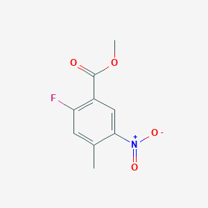 molecular formula C9H8FNO4 B1429132 Methyl 2-fluoro-4-methyl-5-nitrobenzoate CAS No. 753924-48-0
