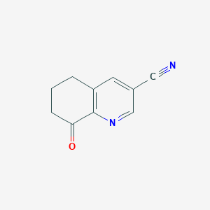 molecular formula C10H8N2O B1429133 8-Oxo-5,6,7,8-tetrahydroquinoline-3-carbonitrile CAS No. 1400683-18-2
