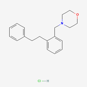 molecular formula C19H24ClNO B14291336 Morpholine, 4-((2-(2-phenylethyl)phenyl)methyl)-, hydrochloride CAS No. 119923-79-4