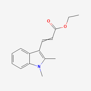 molecular formula C15H17NO2 B14291349 Ethyl 3-(1,2-dimethyl-1H-indol-3-yl)prop-2-enoate CAS No. 113660-57-4