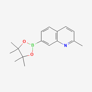 molecular formula C16H20BNO2 B1429137 2-Methyl-7-(4,4,5,5-tetramethyl-1,3,2-dioxaborolan-2-yl)quinoline CAS No. 939052-79-6