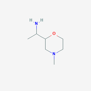 molecular formula C7H16N2O B1429138 1-(4-Methylmorpholin-2-yl)ethan-1-amine CAS No. 1421603-49-7