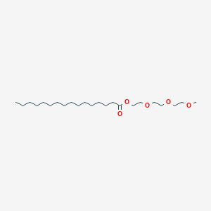 molecular formula C23H46O5 B14291411 2-[2-(2-Methoxyethoxy)ethoxy]ethyl hexadecanoate CAS No. 113395-48-5