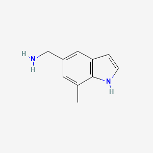 molecular formula C10H12N2 B1429143 (7-methyl-1H-indol-5-yl)methanamine CAS No. 1401726-44-0