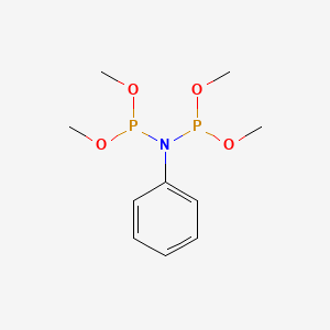 molecular formula C10H17NO4P2 B14291432 Tetramethyl phenylimidodiphosphite CAS No. 112947-58-7