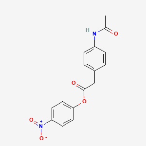 molecular formula C16H14N2O5 B14291454 4-Nitrophenyl (4-acetamidophenyl)acetate CAS No. 113180-64-6