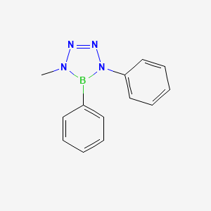 molecular formula C13H13BN4 B14291468 1-Methyl-4,5-diphenyl-4,5-dihydro-1H-tetrazaborole CAS No. 114027-14-4