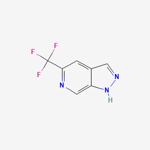 molecular formula C7H4F3N3 B1429148 5-(三氟甲基)-1H-吡唑并[3,4-C]吡啶 CAS No. 1256793-68-6