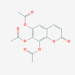 molecular formula C15H12O8 B14291480 2-Oxo-2H-1-benzopyran-6,7,8-triyl triacetate CAS No. 114371-81-2