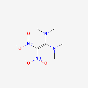 molecular formula C6H12N4O4 B14291504 N~1~,N~1~,N'~1~,N'~1~-Tetramethyl-2,2-dinitroethene-1,1-diamine CAS No. 113110-14-8