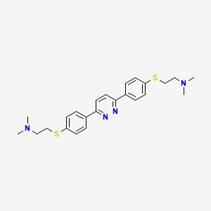 molecular formula C24H30N4S2 B14291542 3,6-Bis(4-((2-(dimethylamino)ethyl)thio)phenyl)pyridazine CAS No. 129225-02-1