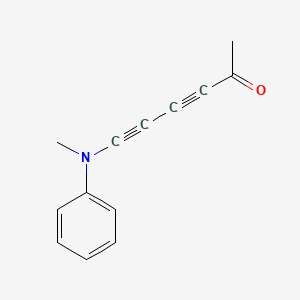 molecular formula C13H11NO B14291546 6-[Methyl(phenyl)amino]hexa-3,5-diyn-2-one CAS No. 125702-57-0