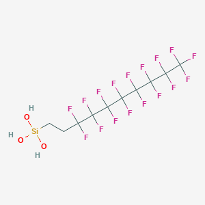 molecular formula C10H7F17O3Si B14291551 Silanetriol, (3,3,4,4,5,5,6,6,7,7,8,8,9,9,10,10,10-heptadecafluorodecyl)- CAS No. 115781-18-5