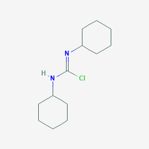 molecular formula C13H23ClN2 B14291577 N,N'-Dicyclohexylcarbamimidyl chloride CAS No. 114316-64-2