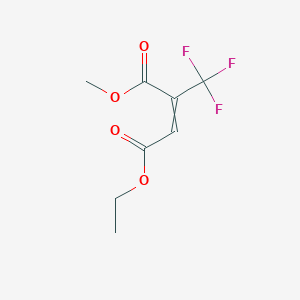 molecular formula C8H9F3O4 B14291579 4-Ethyl 1-methyl 2-(trifluoromethyl)but-2-enedioate CAS No. 128101-68-8