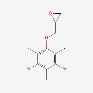 molecular formula C12H14Br2O2 B14291585 2-[(3,5-Dibromo-2,4,6-trimethylphenoxy)methyl]oxirane CAS No. 113447-59-9