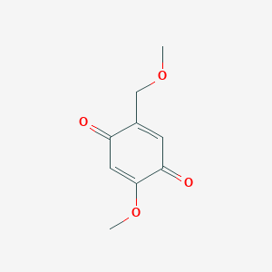 molecular formula C9H10O4 B14291608 2-Methoxy-5-(methoxymethyl)cyclohexa-2,5-diene-1,4-dione CAS No. 118297-97-5