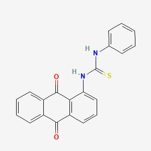 molecular formula C21H14N2O2S B14291693 N-(9,10-Dioxo-9,10-dihydroanthracen-1-yl)-N'-phenylthiourea CAS No. 119959-49-8