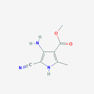 molecular formula C8H9N3O2 B14291706 Methyl 4-amino-5-cyano-2-methyl-1H-pyrrole-3-carboxylate CAS No. 129305-84-6