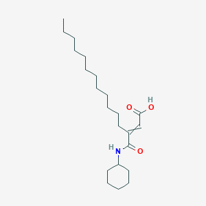 molecular formula C22H39NO3 B14291709 3-(Cyclohexylcarbamoyl)pentadec-2-enoic acid CAS No. 116319-98-3