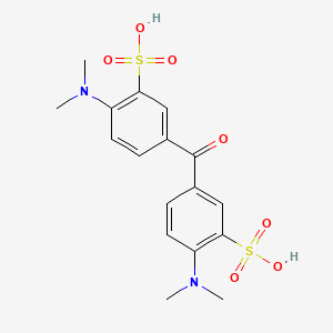 molecular formula C17H20N2O7S2 B14291716 3,3'-Carbonylbis[6-(dimethylamino)benzene-1-sulfonic acid] CAS No. 118144-73-3