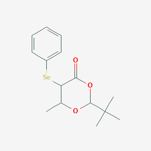 1,3-Dioxan-4-one, 2-(1,1-dimethylethyl)-6-methyl-5-(phenylseleno)-