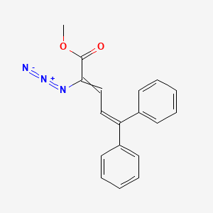 molecular formula C18H15N3O2 B14291735 Methyl 2-azido-5,5-diphenylpenta-2,4-dienoate CAS No. 116340-87-5