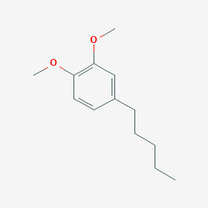 molecular formula C13H20O2 B14291744 Benzene, 1,2-dimethoxy-4-pentyl- CAS No. 128349-87-1