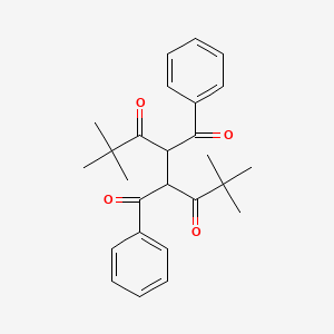 molecular formula C26H30O4 B14291761 4,5-Dibenzoyl-2,2,7,7-tetramethyloctane-3,6-dione CAS No. 116680-93-4