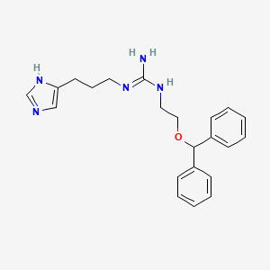 molecular formula C22H27N5O B14291793 N-[2-(Diphenylmethoxy)ethyl]-N''-[3-(1H-imidazol-5-yl)propyl]guanidine CAS No. 115129-59-4