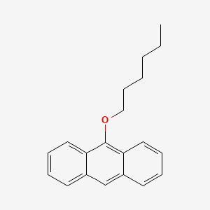 molecular formula C20H22O B14291821 9-(Hexyloxy)anthracene CAS No. 112607-82-6