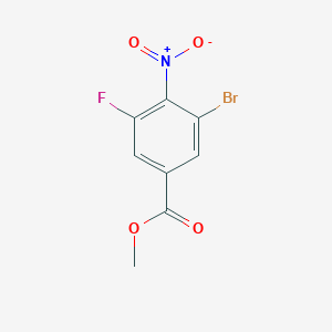 molecular formula C8H5BrFNO4 B1429183 Methyl 3-bromo-5-fluoro-4-nitrobenzoate CAS No. 1123171-93-6