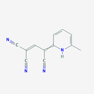 molecular formula C12H8N4 B14291847 3-(6-Methylpyridin-2(1H)-ylidene)prop-1-ene-1,1,3-tricarbonitrile CAS No. 113525-73-8