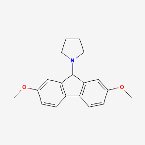 1-(2,7-Dimethoxy-9H-fluoren-9-YL)pyrrolidine