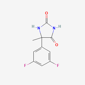 molecular formula C10H8F2N2O2 B1429189 5-(3,5-二氟苯基)-5-甲基咪唑烷-2,4-二酮 CAS No. 1059185-97-5