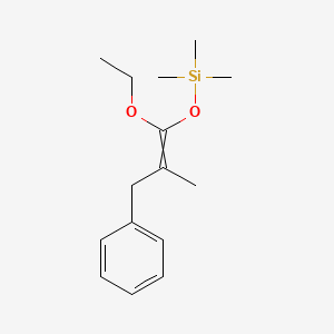 [(1-Ethoxy-2-methyl-3-phenylprop-1-en-1-yl)oxy](trimethyl)silane