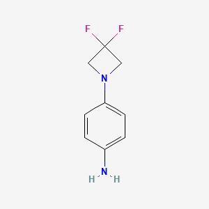 molecular formula C9H10F2N2 B1429190 4-(3,3-二氟氮杂环丁-1-基)苯胺 CAS No. 1147706-70-4