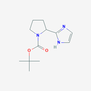 molecular formula C12H19N3O2 B1429191 叔丁基 2-(1H-咪唑-2-基)吡咯烷-1-羧酸酯 CAS No. 1352719-15-3