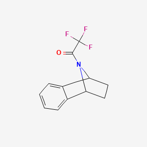 molecular formula C12H10F3NO B1429192 乙酮，2,2,2-三氟-1-(1,2,3,4-四氢萘-1,4-亚氨-9-基)- CAS No. 942491-77-2