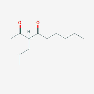 molecular formula C12H22O2 B14291951 3-Propylnonane-2,4-dione CAS No. 113486-30-9